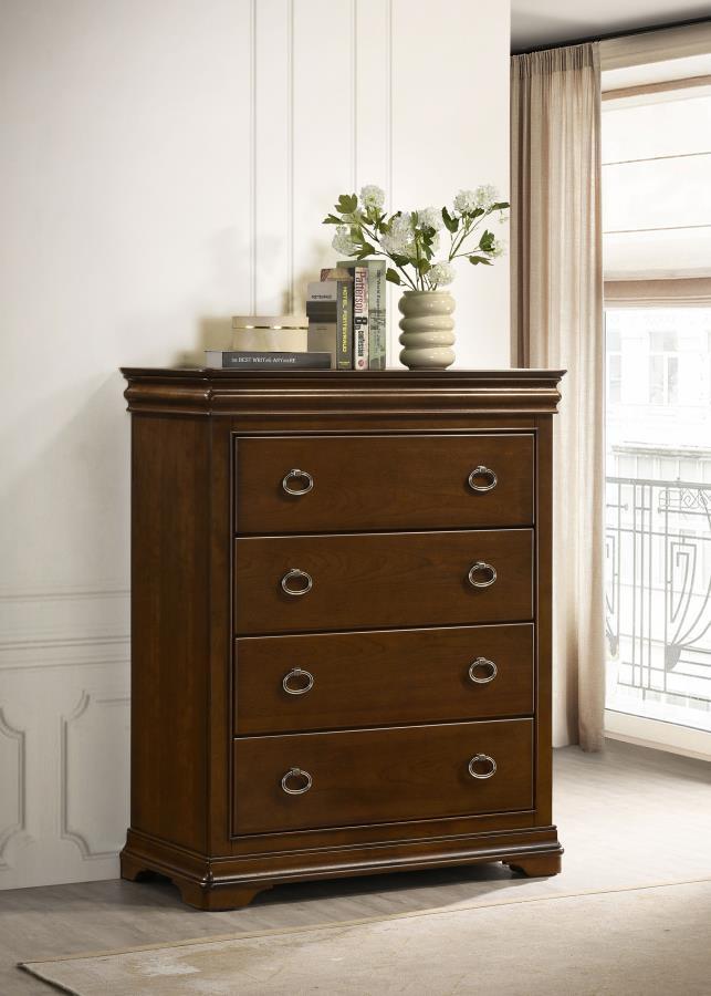 Garland - 4-Drawer Bedroom Chest Of Drawers - Brown Cherry - Urban Living Furniture (Los Angeles, CA)