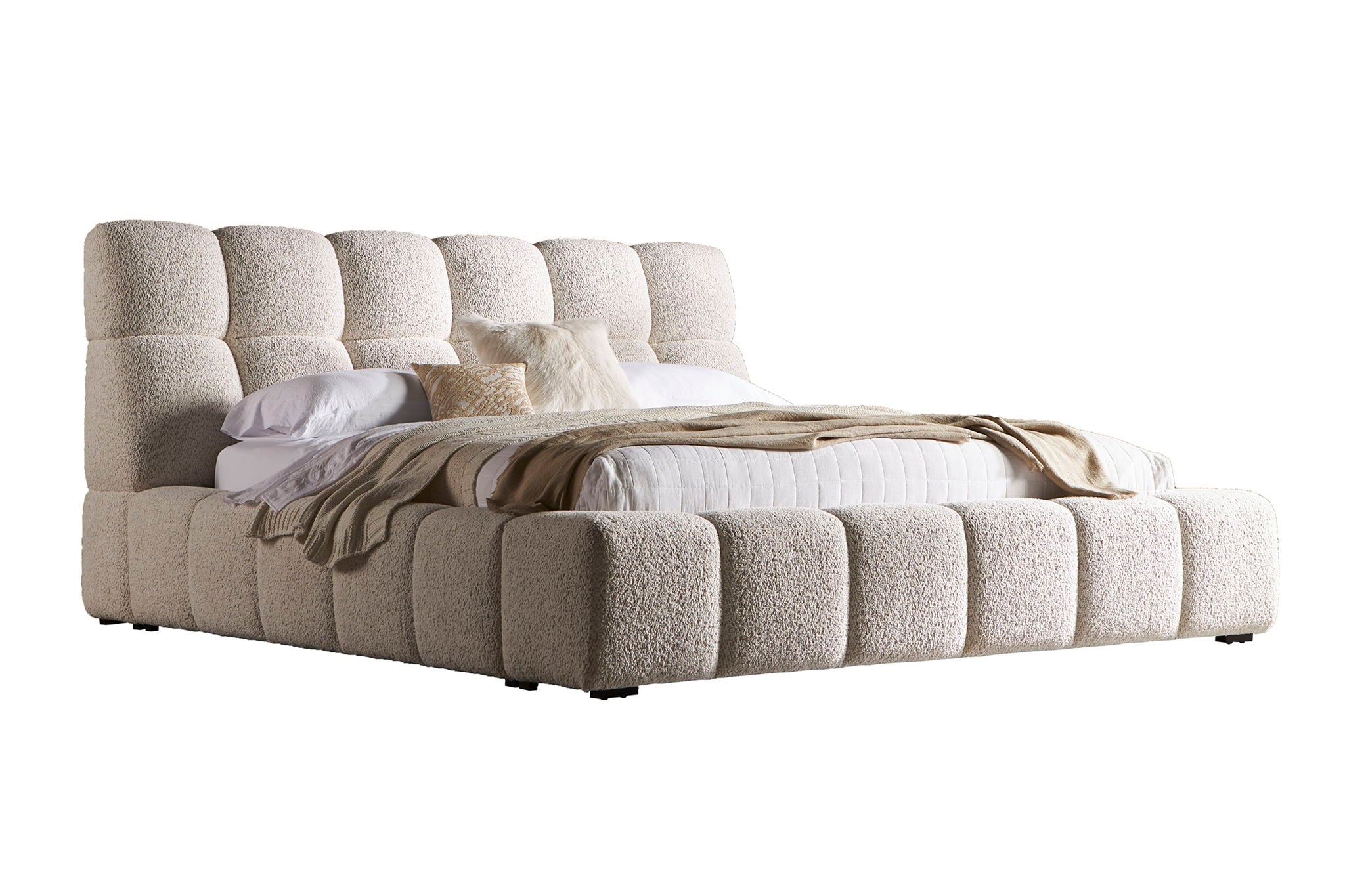 Escape - Fluffy River Rock Upholstered Bed - Urban Living Furniture (Los Angeles, CA)