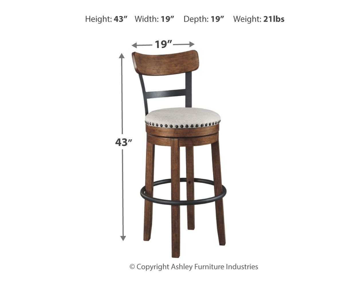 Valebeck - Tall Upholstered Swivel Barstool - Urban Living Furniture (Los Angeles, CA)