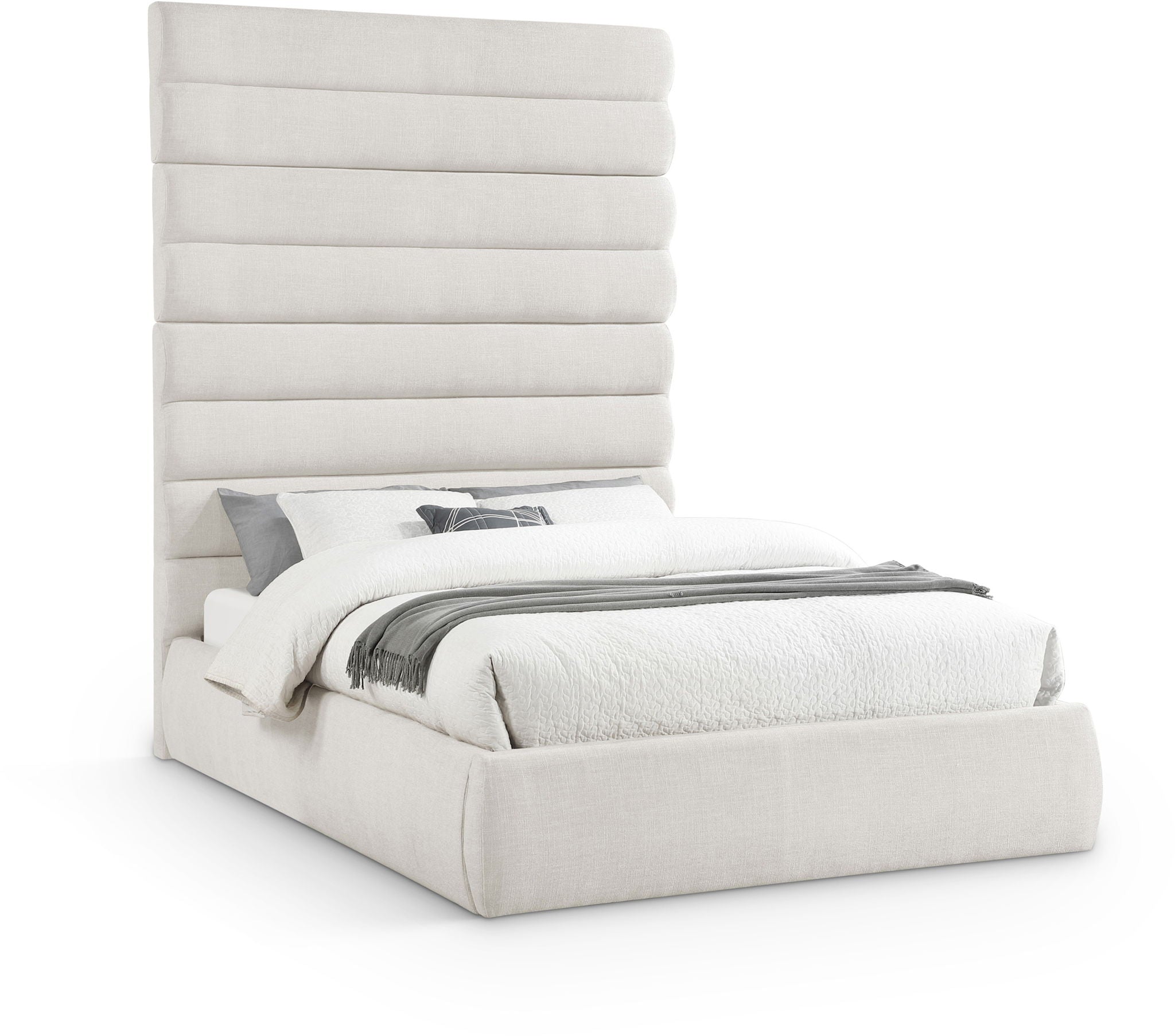 Adam - Linen Fabric Bed With 89" Headboard - Urban Living Furniture (Los Angeles, CA)