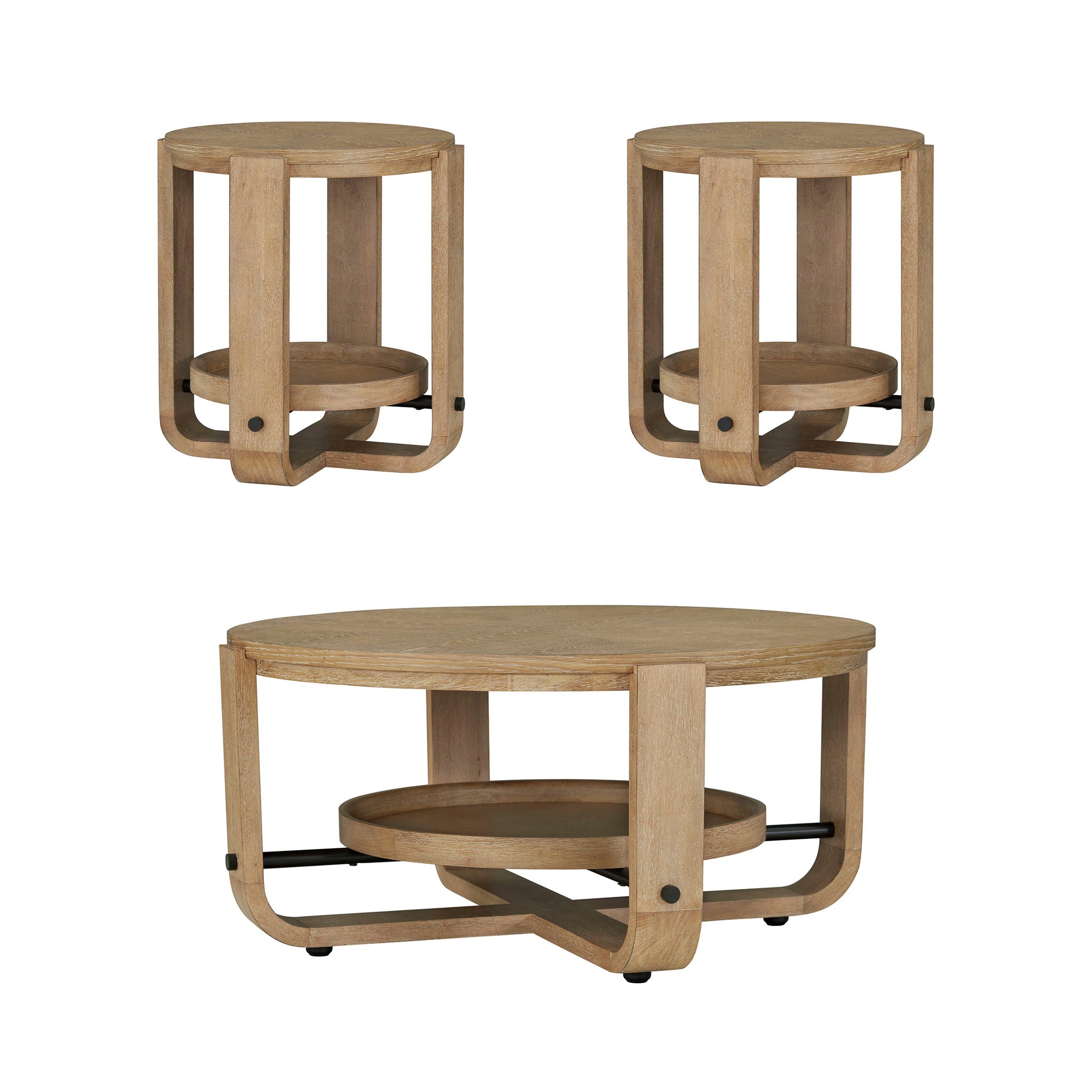 Escape - 3 Piece Occasional Table Set - Glazed Natural Oak - Urban Living Furniture (Los Angeles, CA)