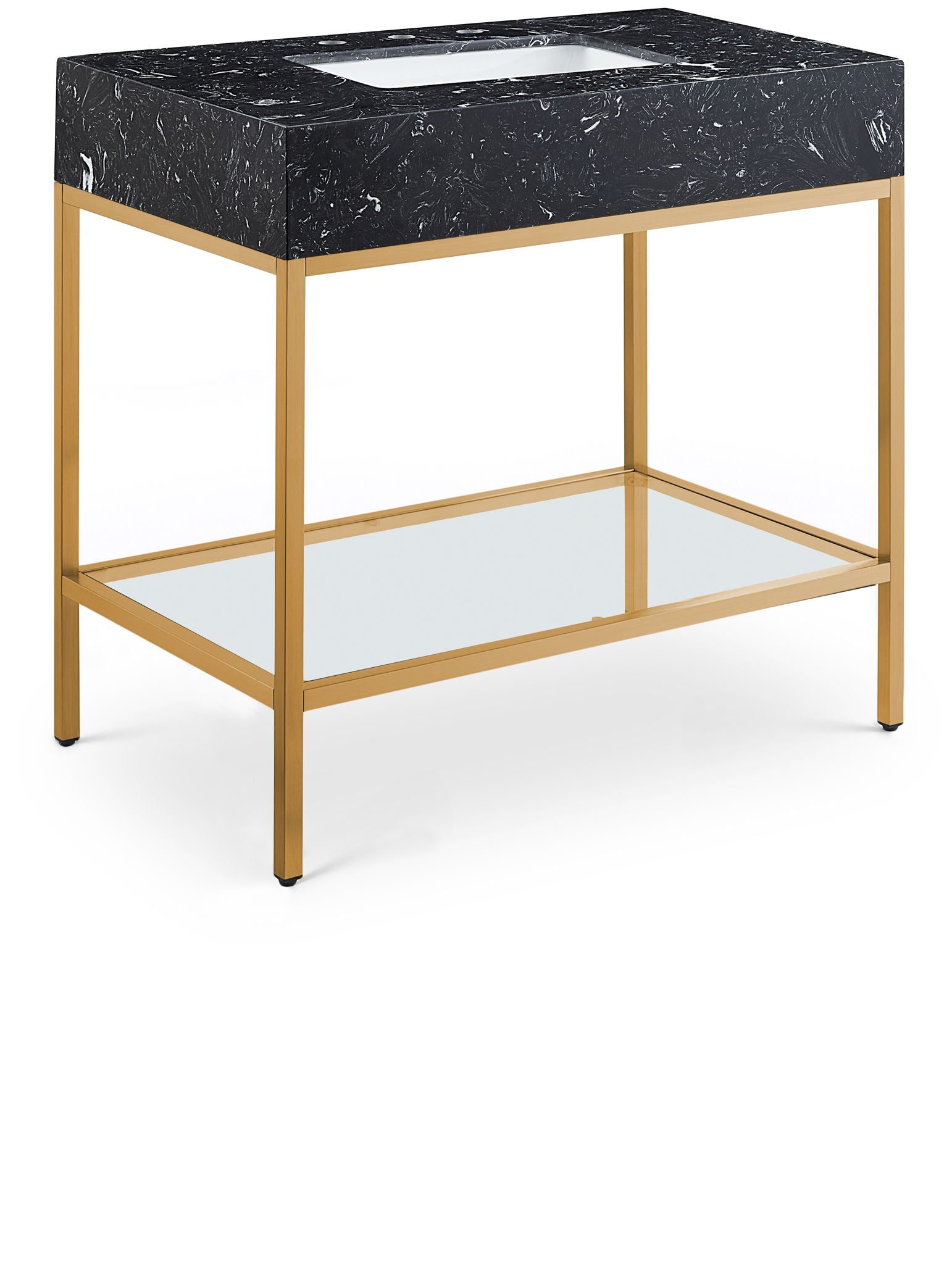 Marmo - Engineered Marble Bathroom Vanity With Gold Base - Urban Living Furniture (Los Angeles, CA)