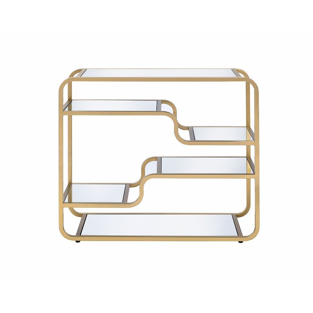 Astrid - Sofa Table - Mirrored & Gold - Urban Living Furniture (Los Angeles, CA)