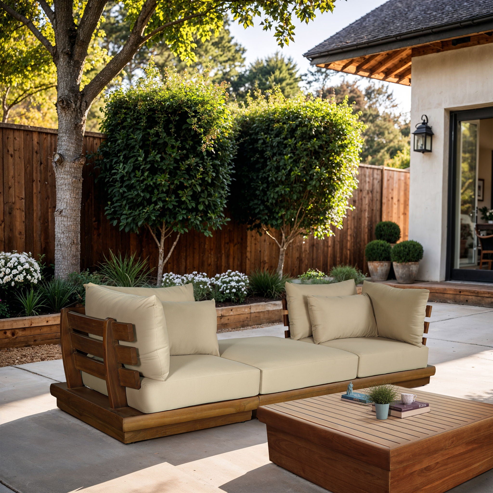 Mirella - 3 Piece Water Resistant Fabric Upholstered Outdoor Patio Modular Sofa - Urban Living Furniture (Los Angeles, CA)