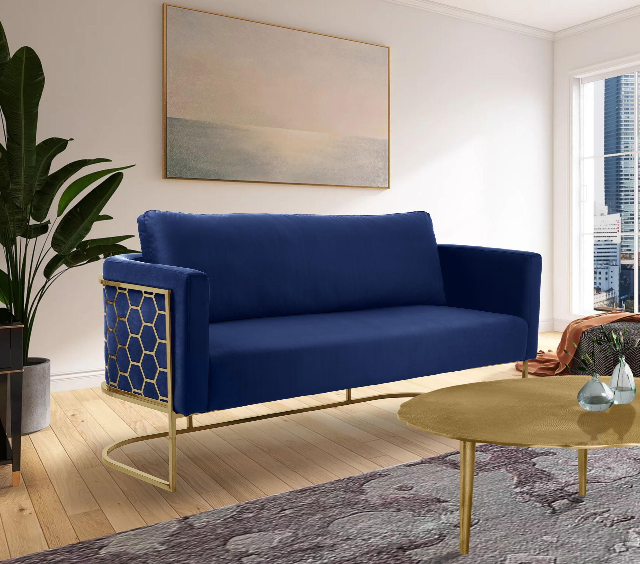 Casa - Sofa with Gold Legs - Urban Living Furniture (Los Angeles, CA)