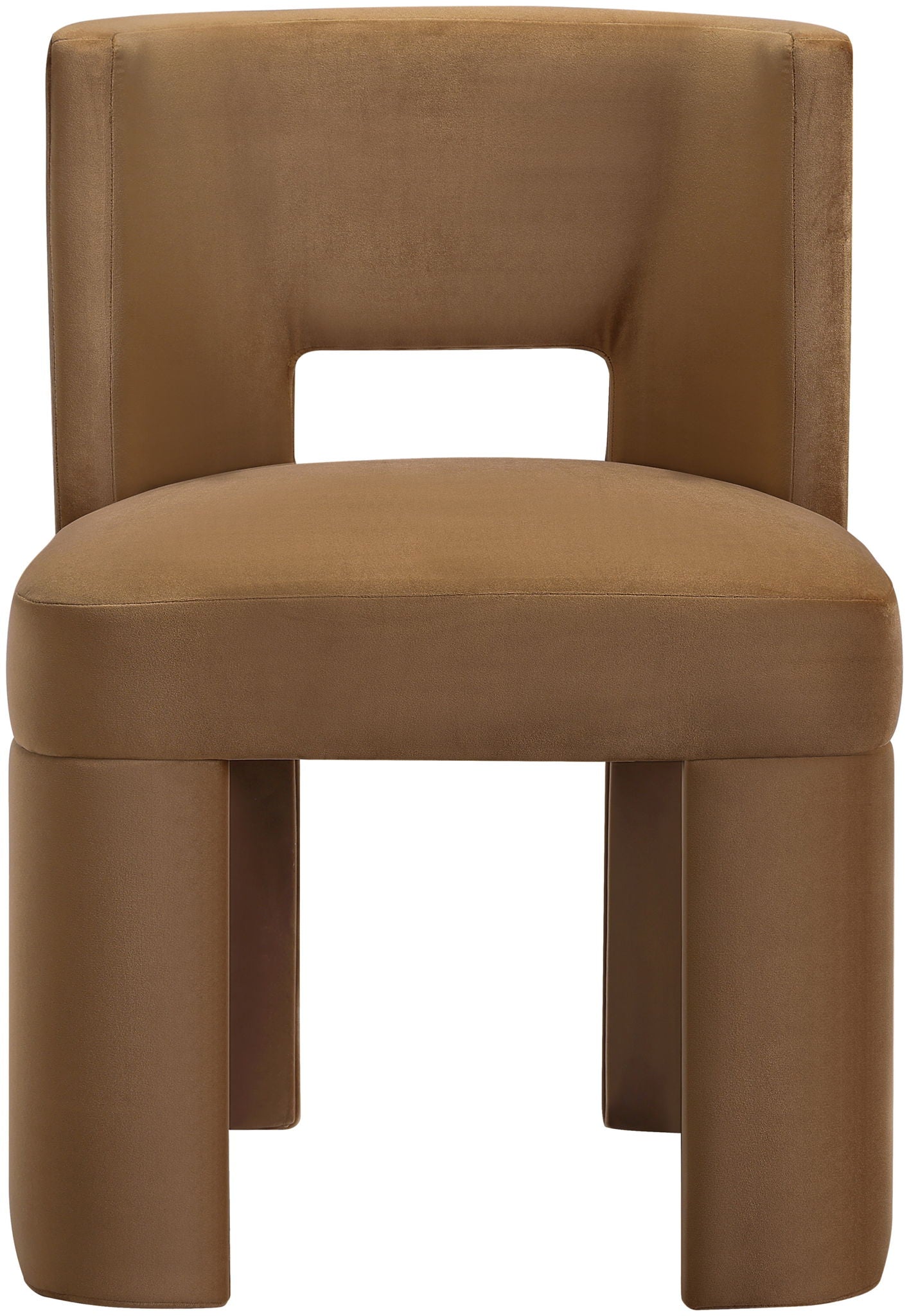 Zuno - Velvet Performance Fabric Upholstered Dining Chair (Set of 2) - Saddle