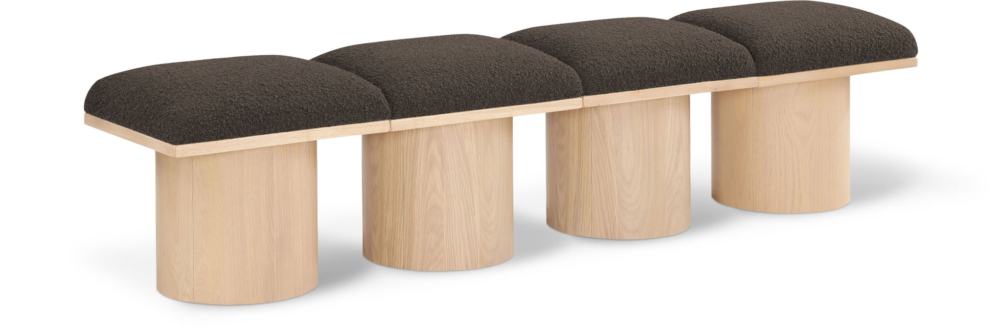Pavilion - 4 Piece Modular Bench With Natural Base - Urban Living Furniture (Los Angeles, CA)