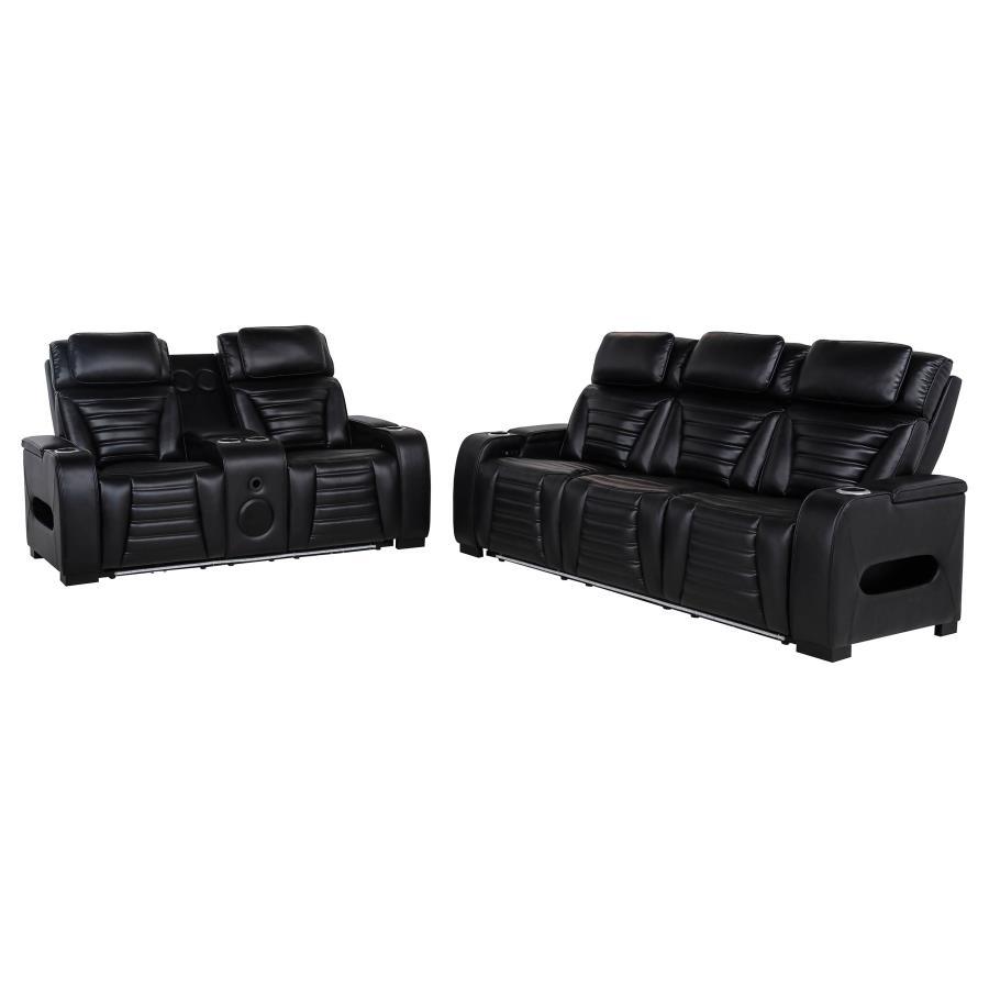 Zuma - Faux Leather Dual Power LED Sofa Set - Urban Living Furniture (Los Angeles, CA)