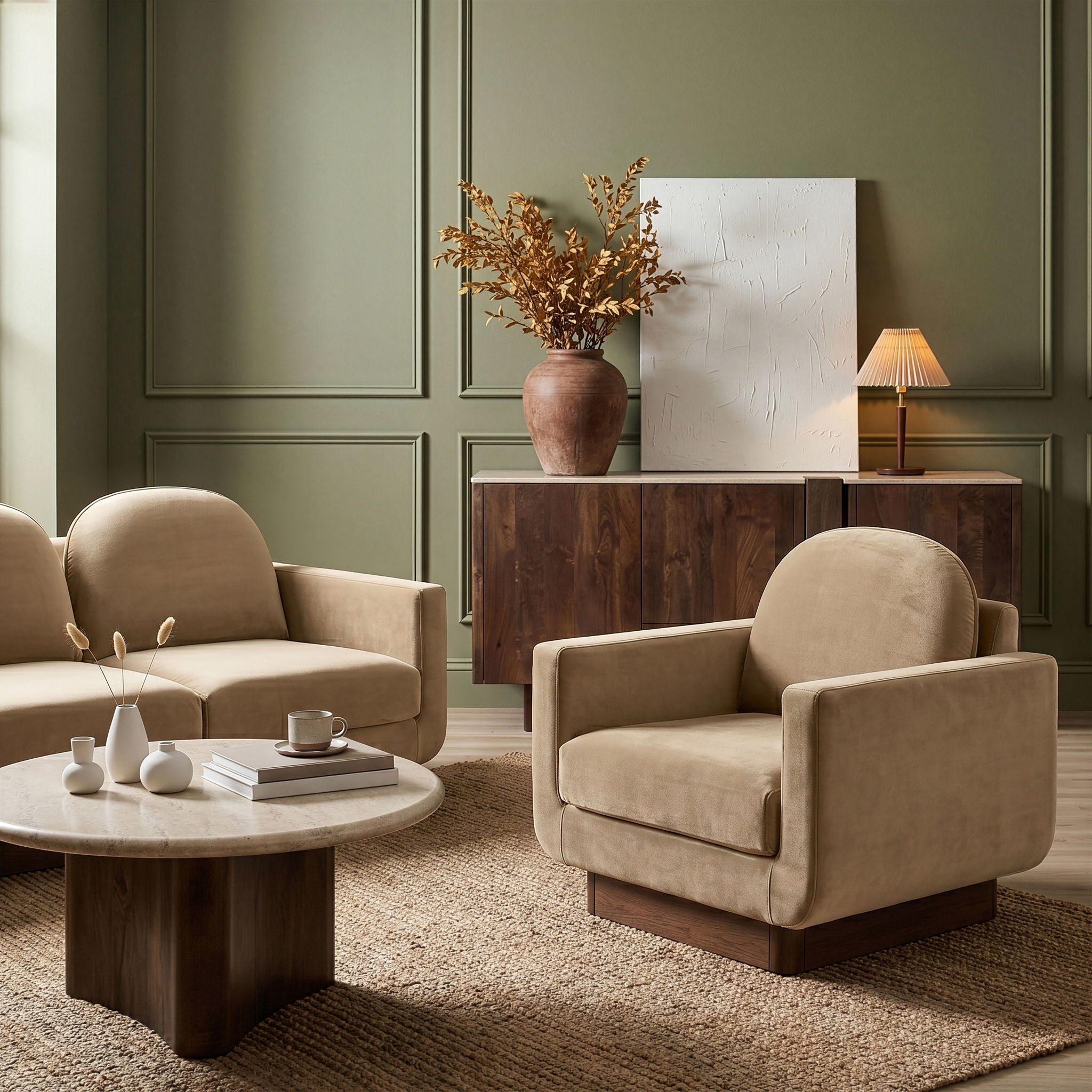 Diviento - Velvet Performance Fabric Upholstered Accent Chair - Urban Living Furniture (Los Angeles, CA)