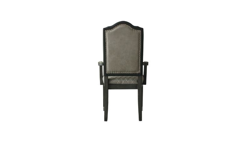 House Beatrice - Arm Chair (Set of 2) - Two Tone Gray Fabric & Charcoal - Urban Living Furniture (Los Angeles, CA)