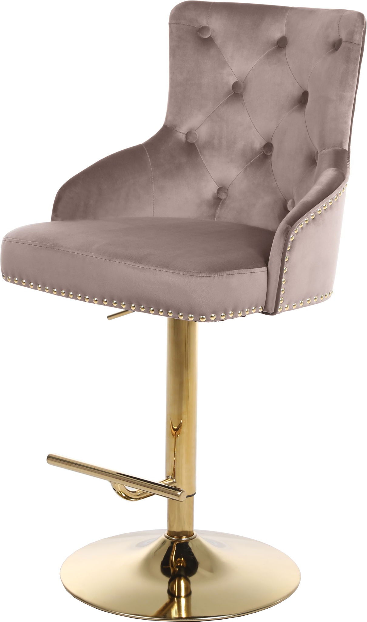 Claude - Adjustable Stool Gold Swivel with Gold Base - Urban Living Furniture (Los Angeles, CA)