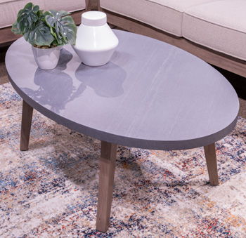 Harmony Headlands - Natural / Gray - Oval Cocktail Table - Urban Living Furniture (Los Angeles, CA)