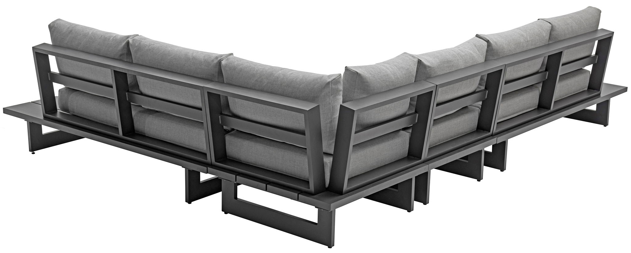 Maldives - 4 Piece Water Resistant Outdoor Patio Modular Sectional With Gray Base