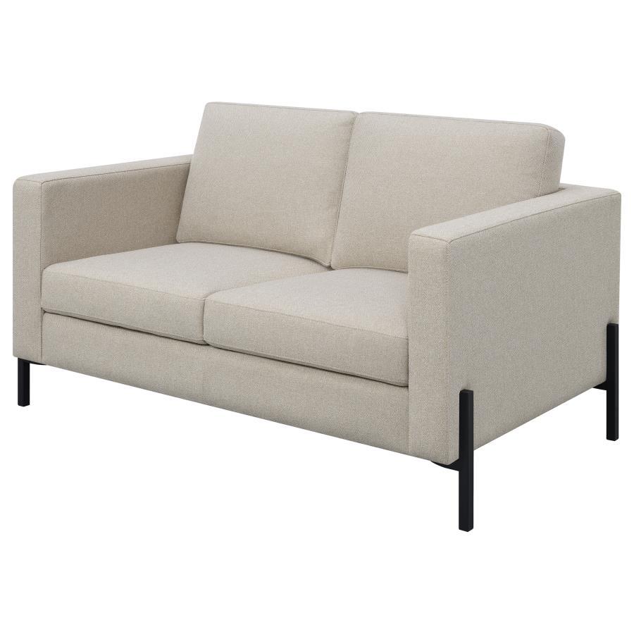 Tilly - Upholstered Track Arm Loveseat - Oatmeal - Urban Living Furniture (Los Angeles, CA)