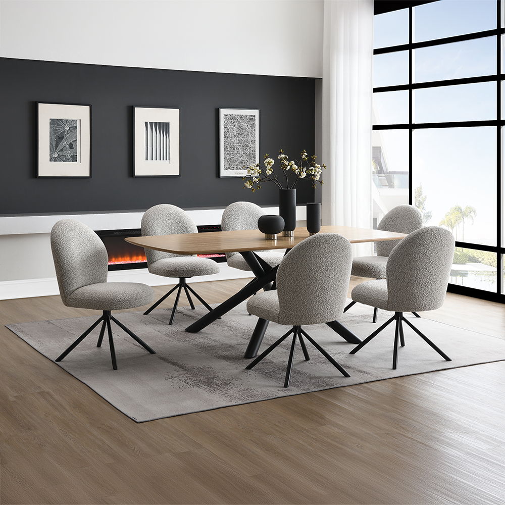 Lawton - Dining Table - Natural & Black - Urban Living Furniture (Los Angeles, CA)