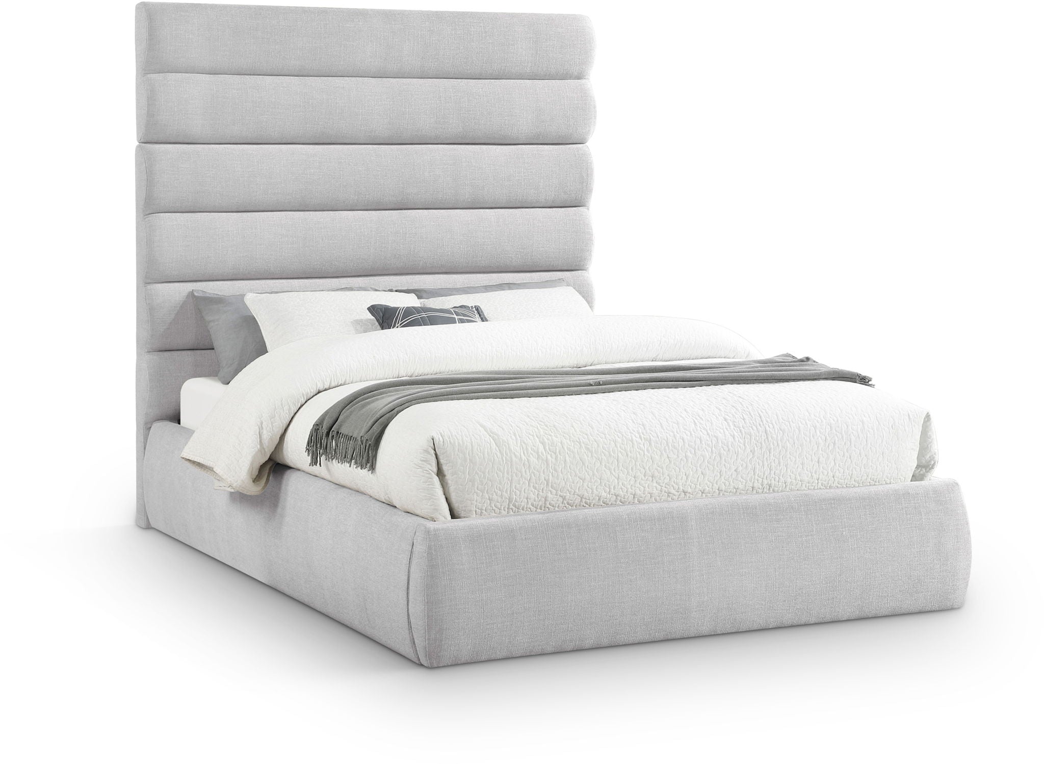 Adam - Linen Fabric Bed With 70.5" Headboard - Urban Living Furniture (Los Angeles, CA)
