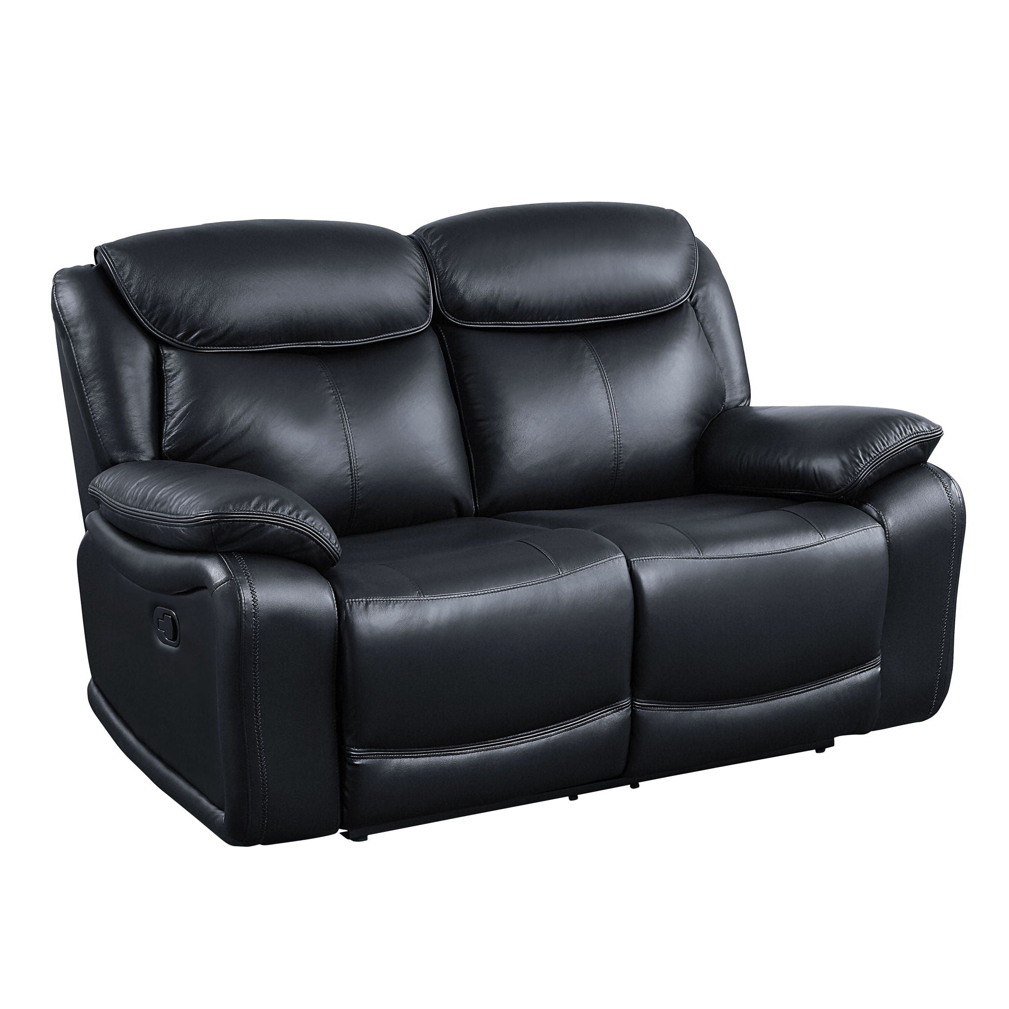 Ralorel - Motion Loveseat - Black Top Grain Leather - Urban Living Furniture (Los Angeles, CA)