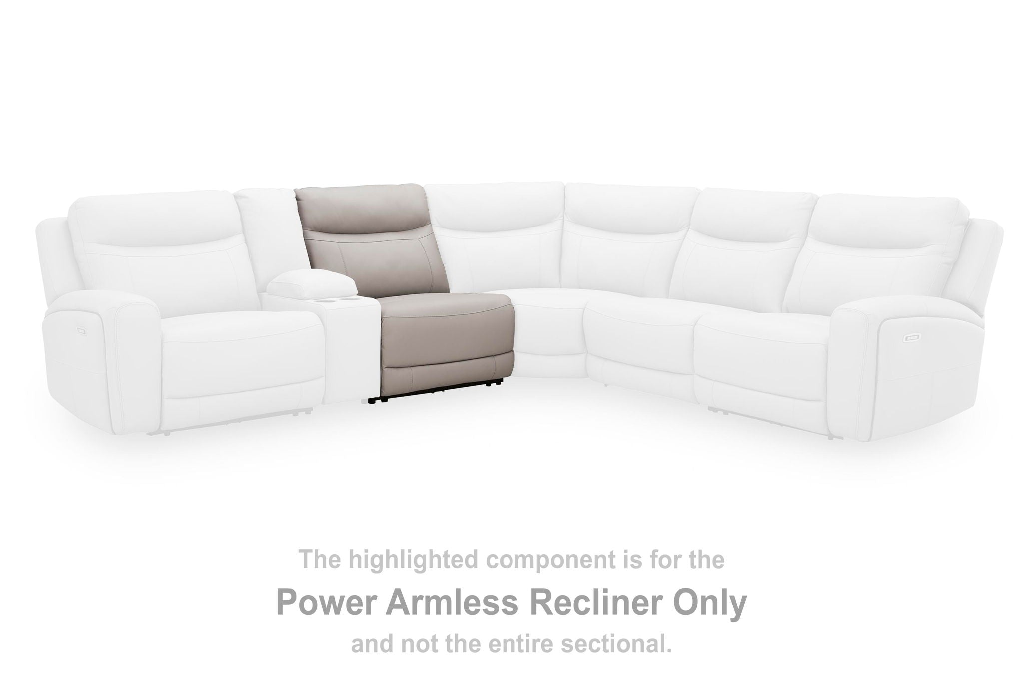 Gravier - Power Armless Recliner With Adjustable Headrest - Gray - Urban Living Furniture (Los Angeles, CA)