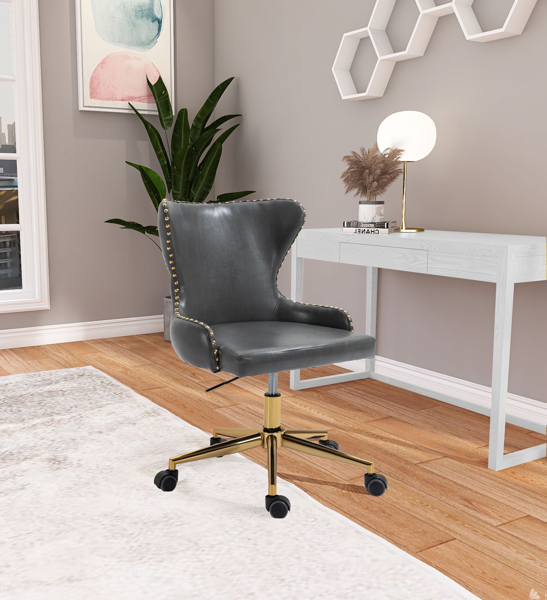 Hendrix - Office Chair with Gold Legs - Urban Living Furniture (Los Angeles, CA)