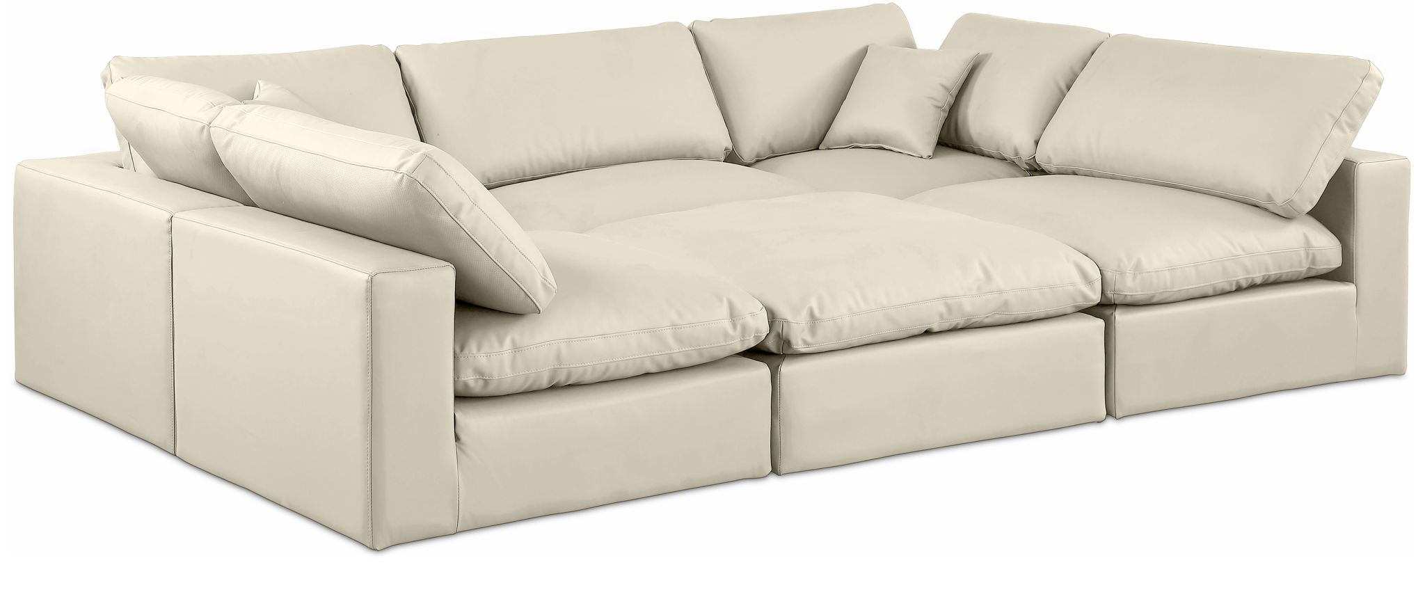 Comfy - 6 Piece Faux Leather Sectional - Urban Living Furniture (Los Angeles, CA)