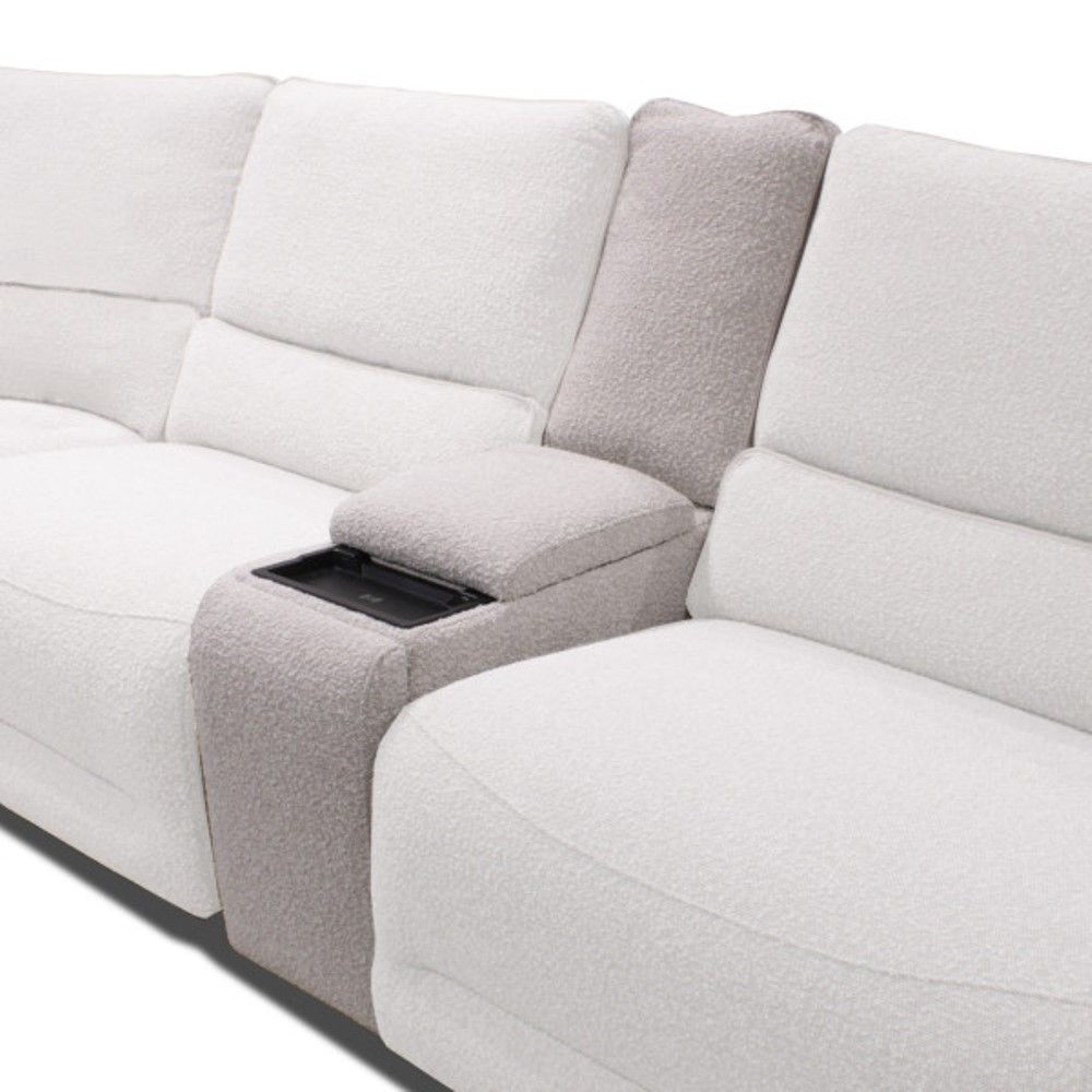 Stellar - Tilt Console With Black Wireless Charger - Bloke Cotton - Urban Living Furniture (Los Angeles, CA)