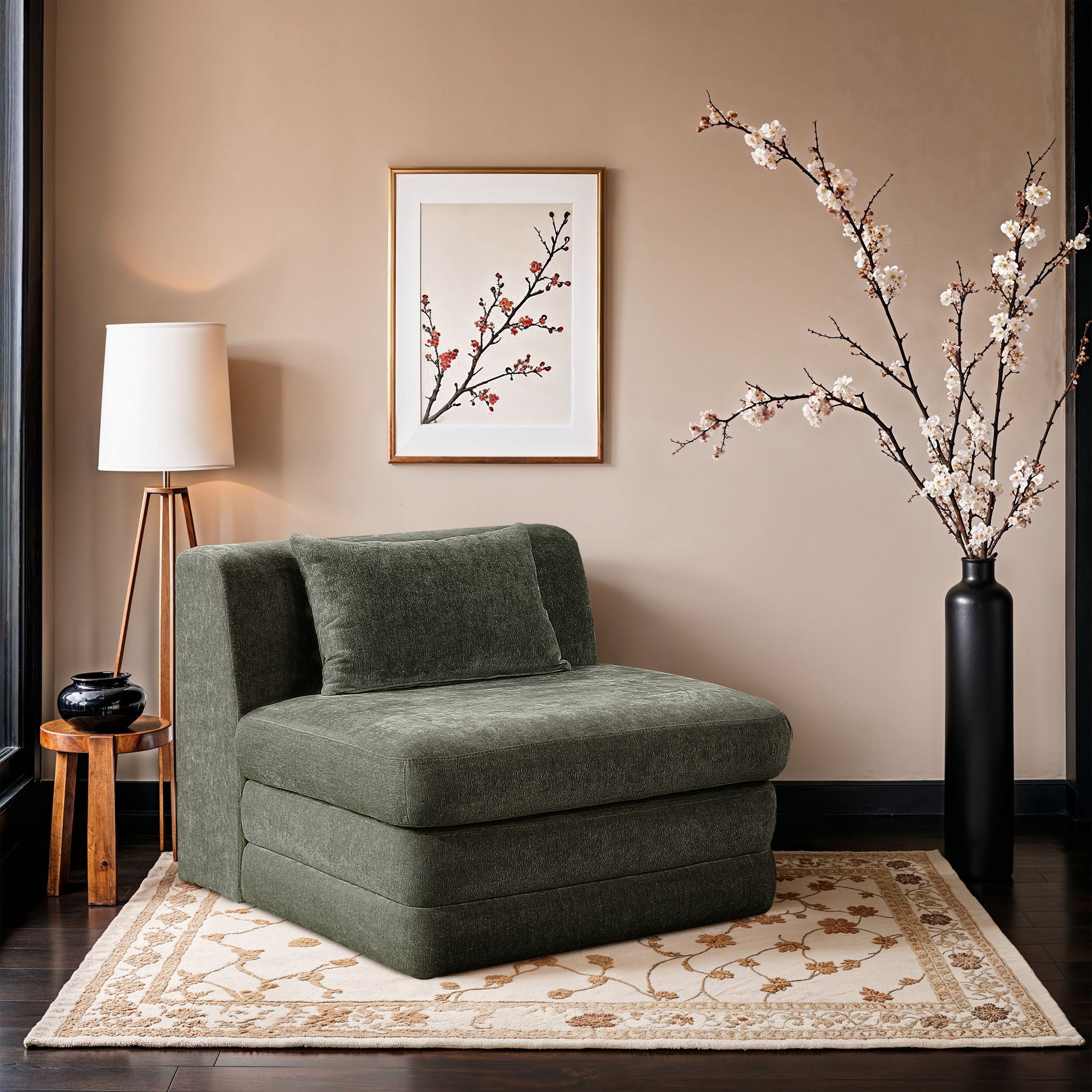 Stellar - Chenille Fabric Upholstered Modular Armless Chair - Urban Living Furniture (Los Angeles, CA)