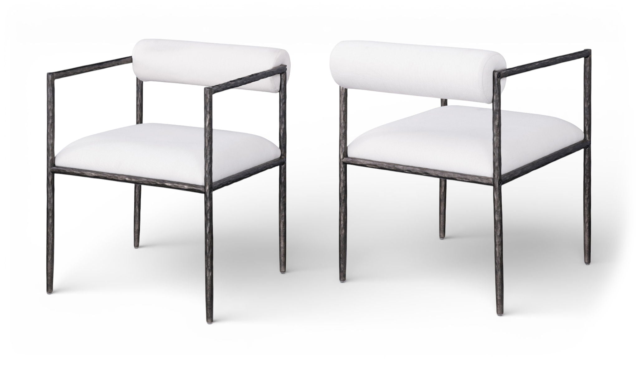Axis - Linen Textured Cream Fabric Upholstered Dining Chair (Set of 2) - Urban Living Furniture (Los Angeles, CA)