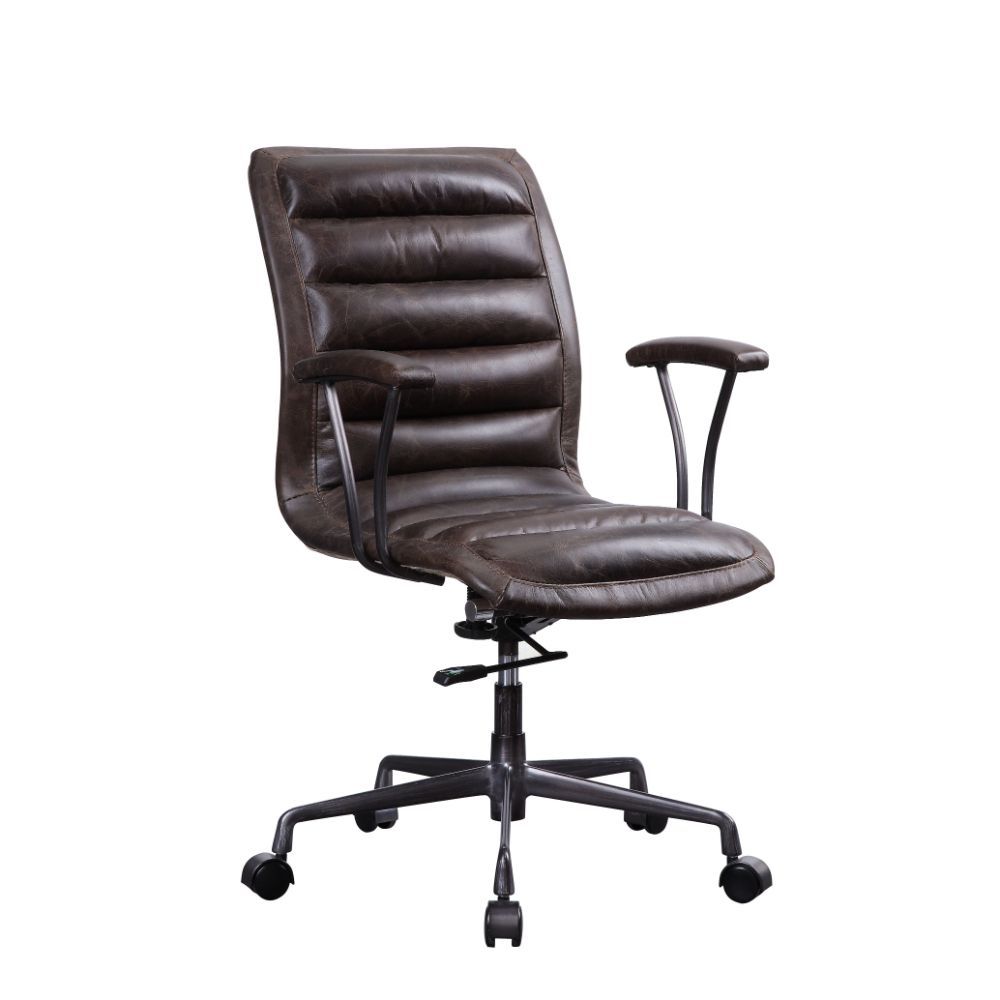 Zooey - Executive Office Chair - Distress Chocolate Top Grain Leather - Urban Living Furniture (Los Angeles, CA)