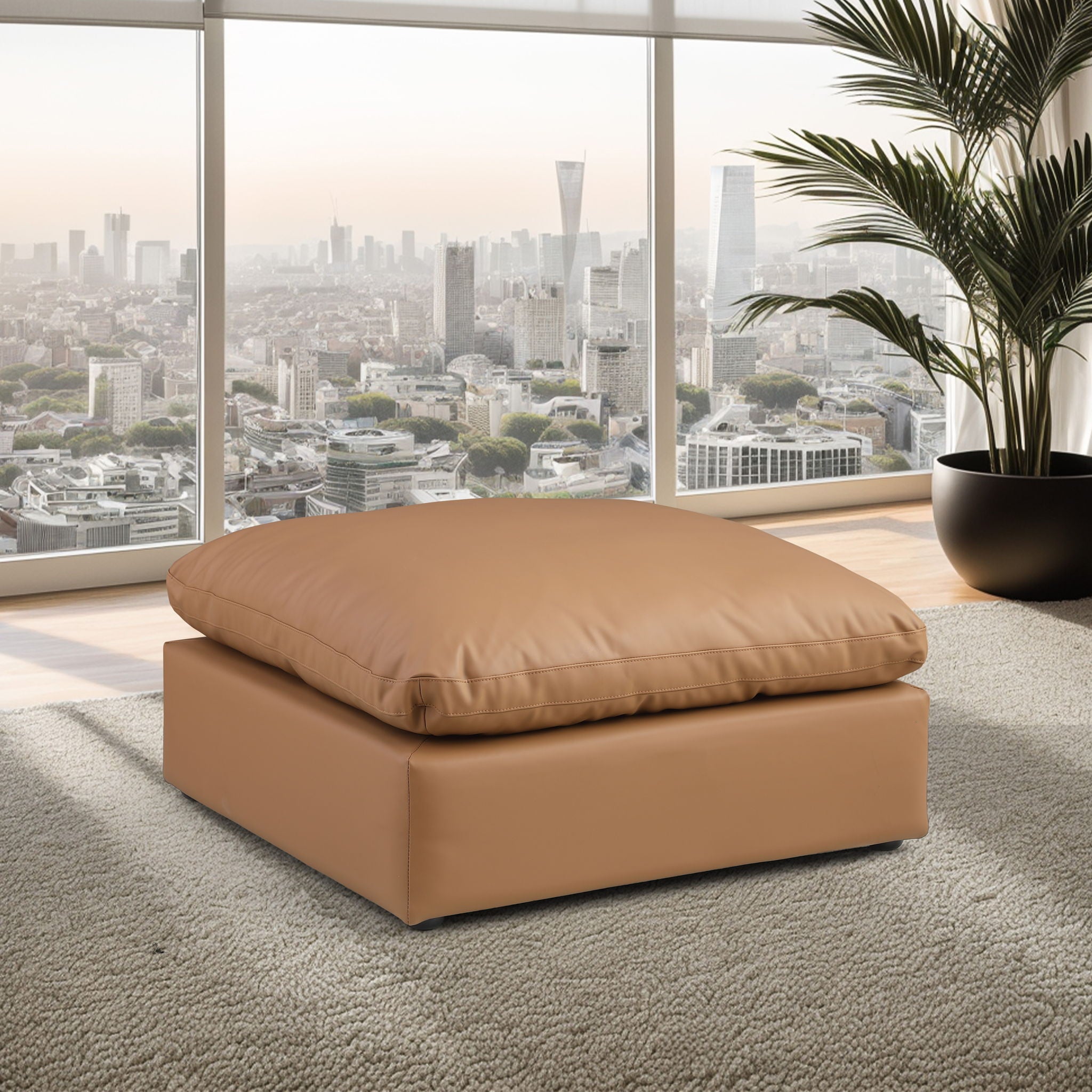 Comfy - Faux Leather Ottoman - Urban Living Furniture (Los Angeles, CA)
