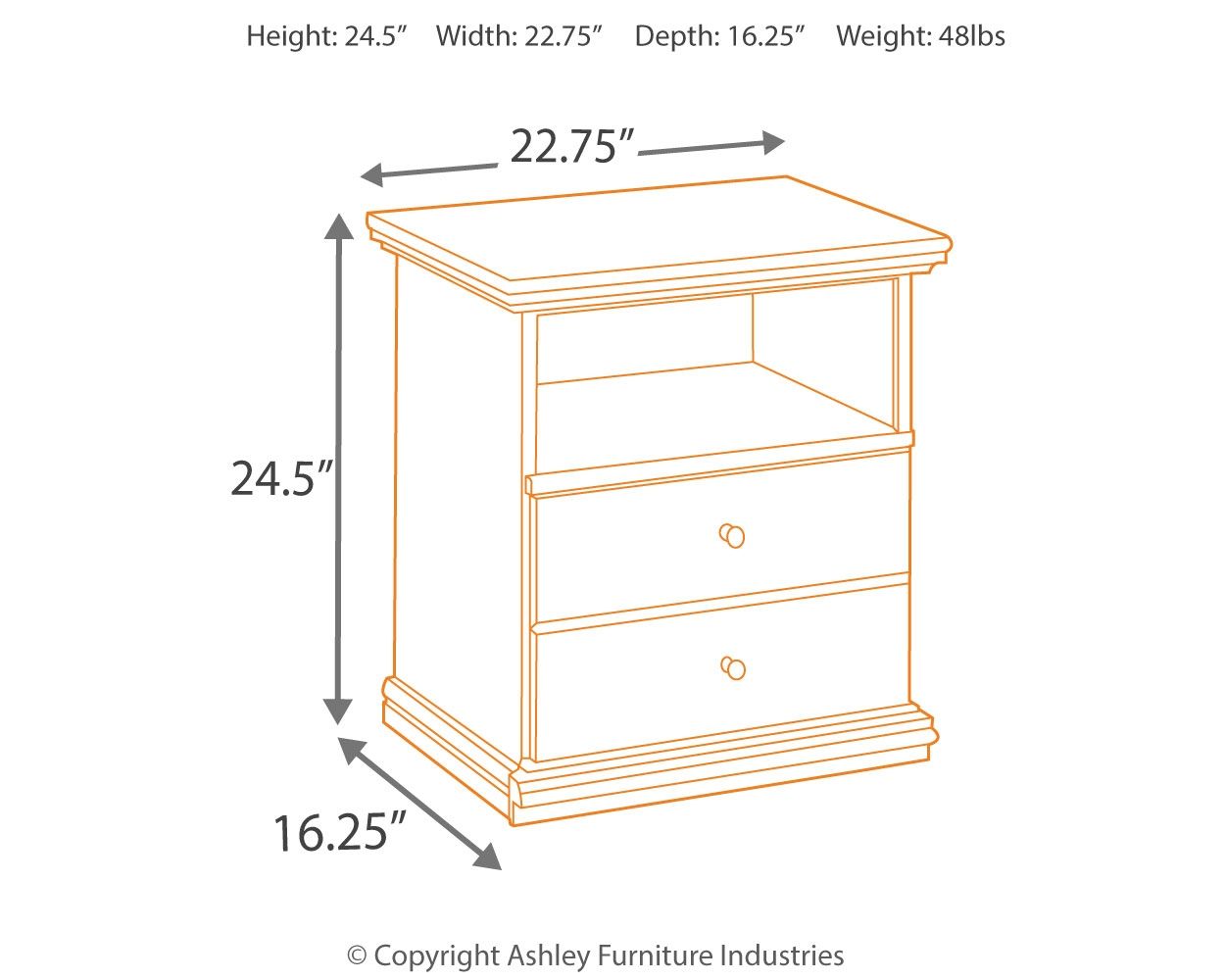 Maribel - Black - One Drawer Night Stand - Urban Living Furniture (Los Angeles, CA)