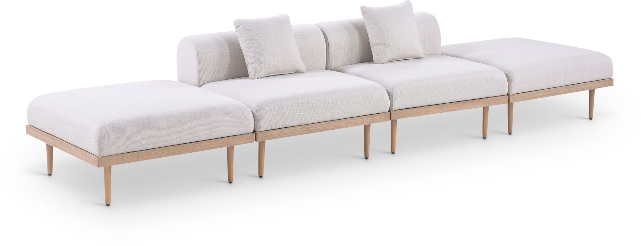 Laguna - 4 Piece 142" Outdoor Patio Armless Modular Sofa With 2 Backless Seats - Urban Living Furniture (Los Angeles, CA)