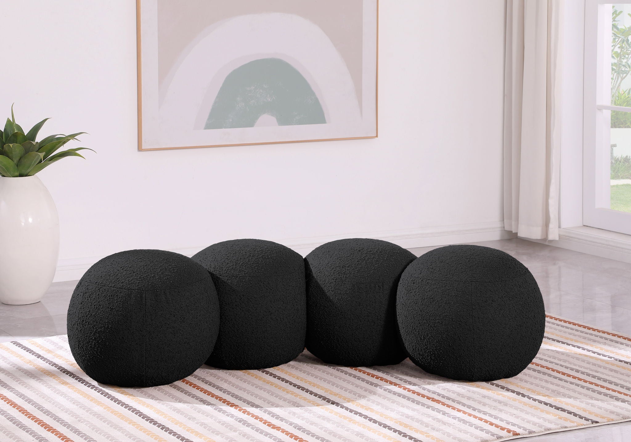 Apollo - Boucle Fabric Bench - Urban Living Furniture (Los Angeles, CA)