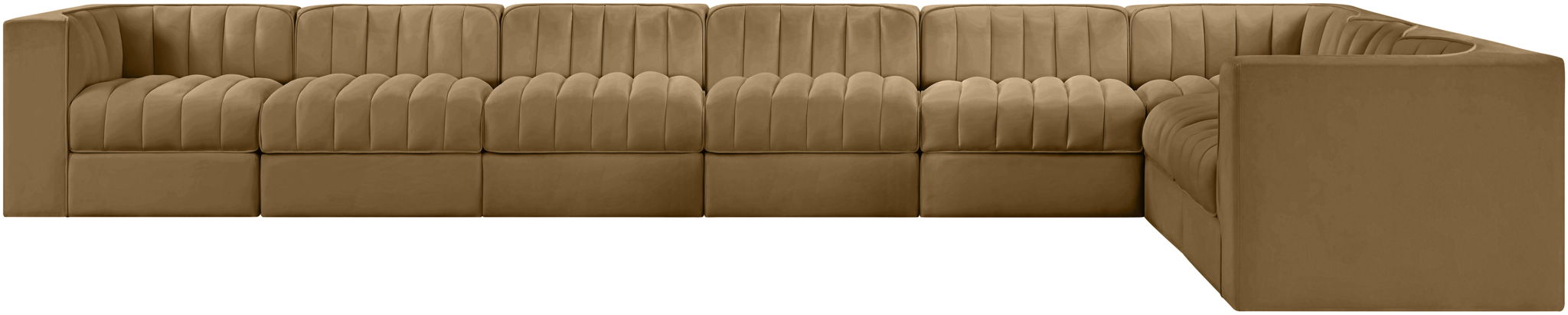 Rummi - Velvet Performance Fabric Upholstered 8 Piece Modular Sectional (With 3 Corner Chairs) - Urban Living Furniture (Los Angeles, CA)
