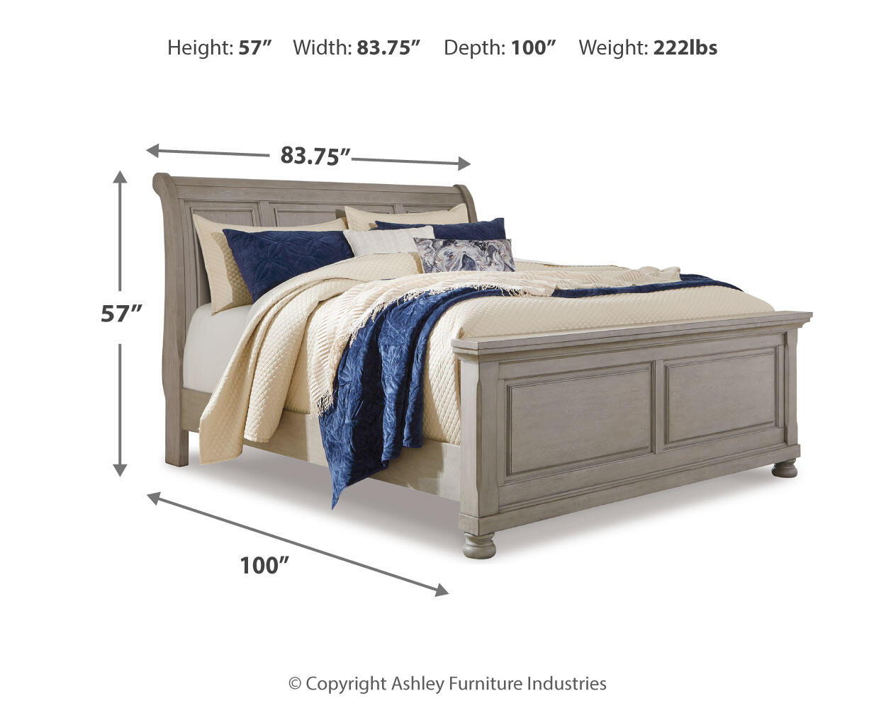 Lettner - Sleigh Bed - Urban Living Furniture (Los Angeles, CA)