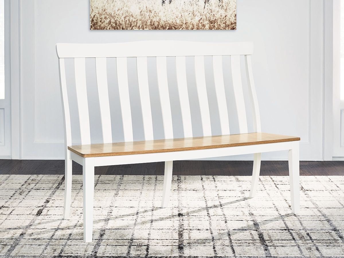 Ashbryn - White / Natural - Double Dining Chair - Urban Living Furniture (Los Angeles, CA)