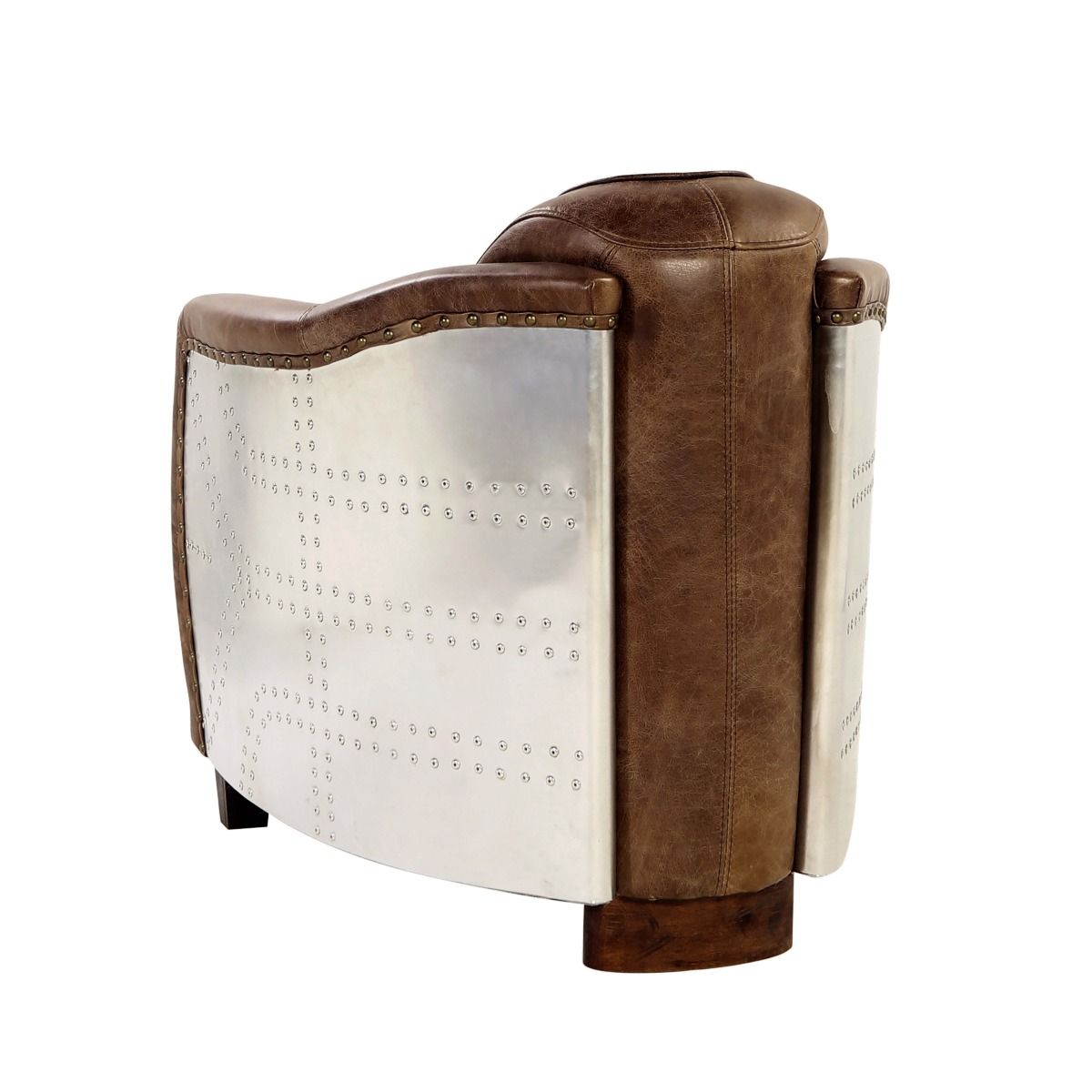 Brancaster - Chair - Retro Brown Top Grain Leather & Aluminum - Urban Living Furniture (Los Angeles, CA)