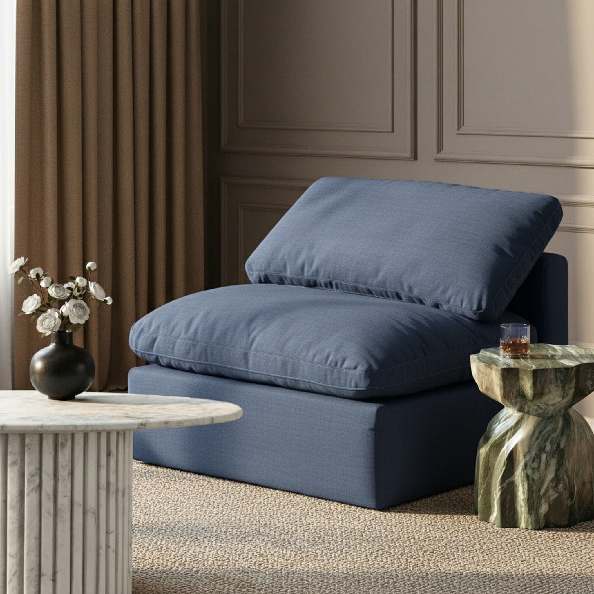 Indulge - Linen Armless Chair - Urban Living Furniture (Los Angeles, CA)