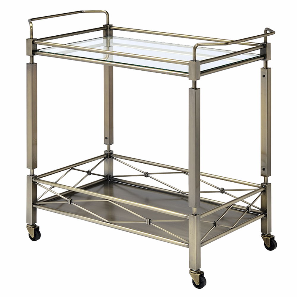 Matiesen - Serving Cart - Clear Glass & Antique Gold - Urban Living Furniture (Los Angeles, CA)