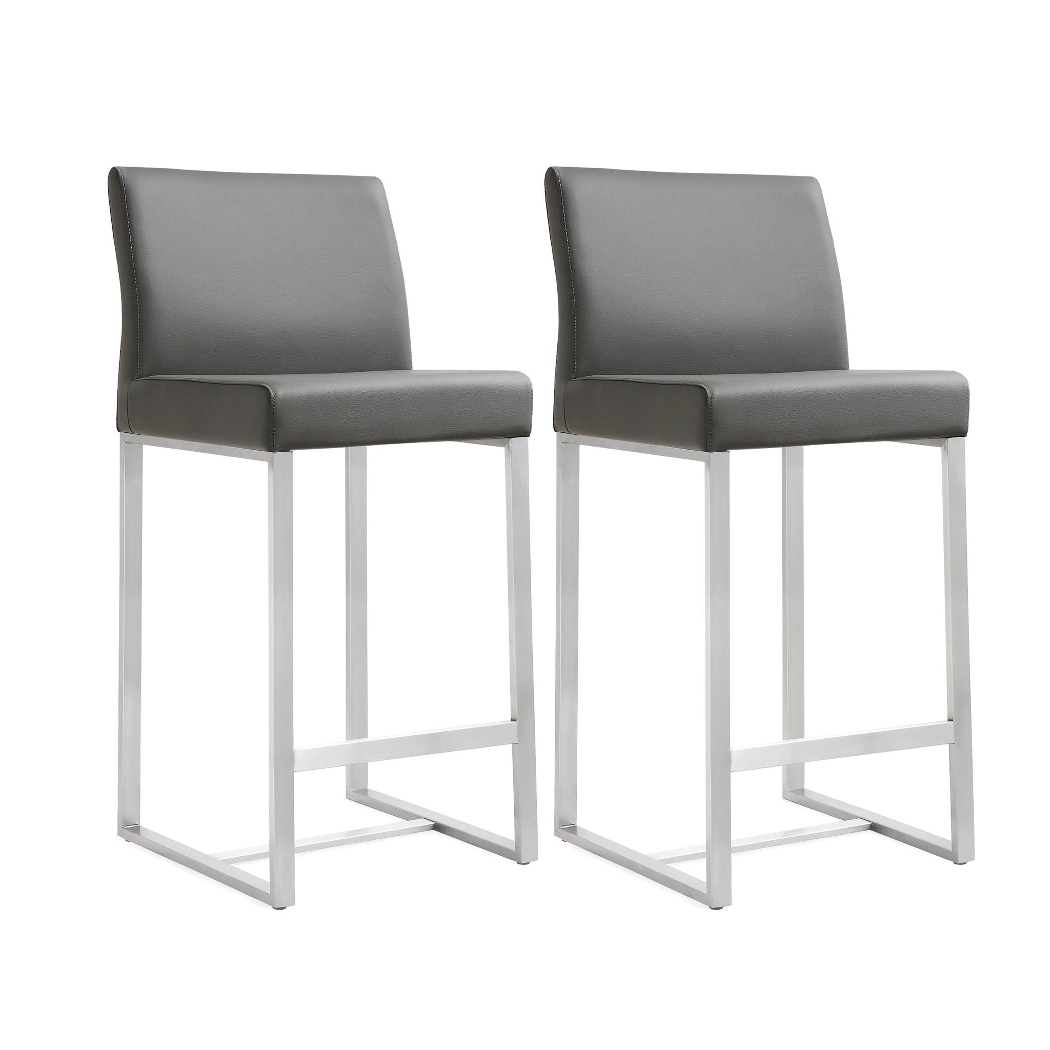 Denmark - Stainless Steel Counter Stool (Set of 2) - Urban Living Furniture (Los Angeles, CA)