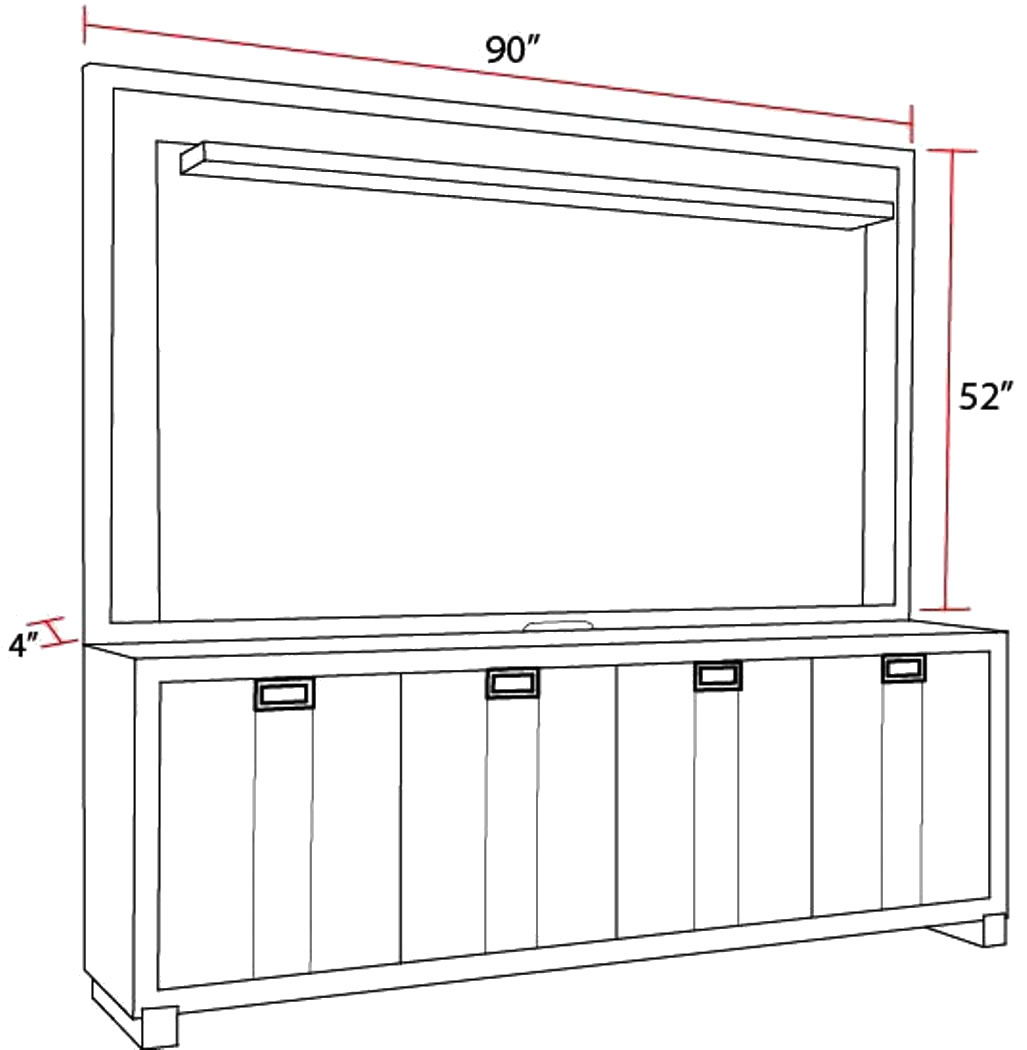Ascent - 90" Panel Hutch - Dark Chocolate - Urban Living Furniture (Los Angeles, CA)