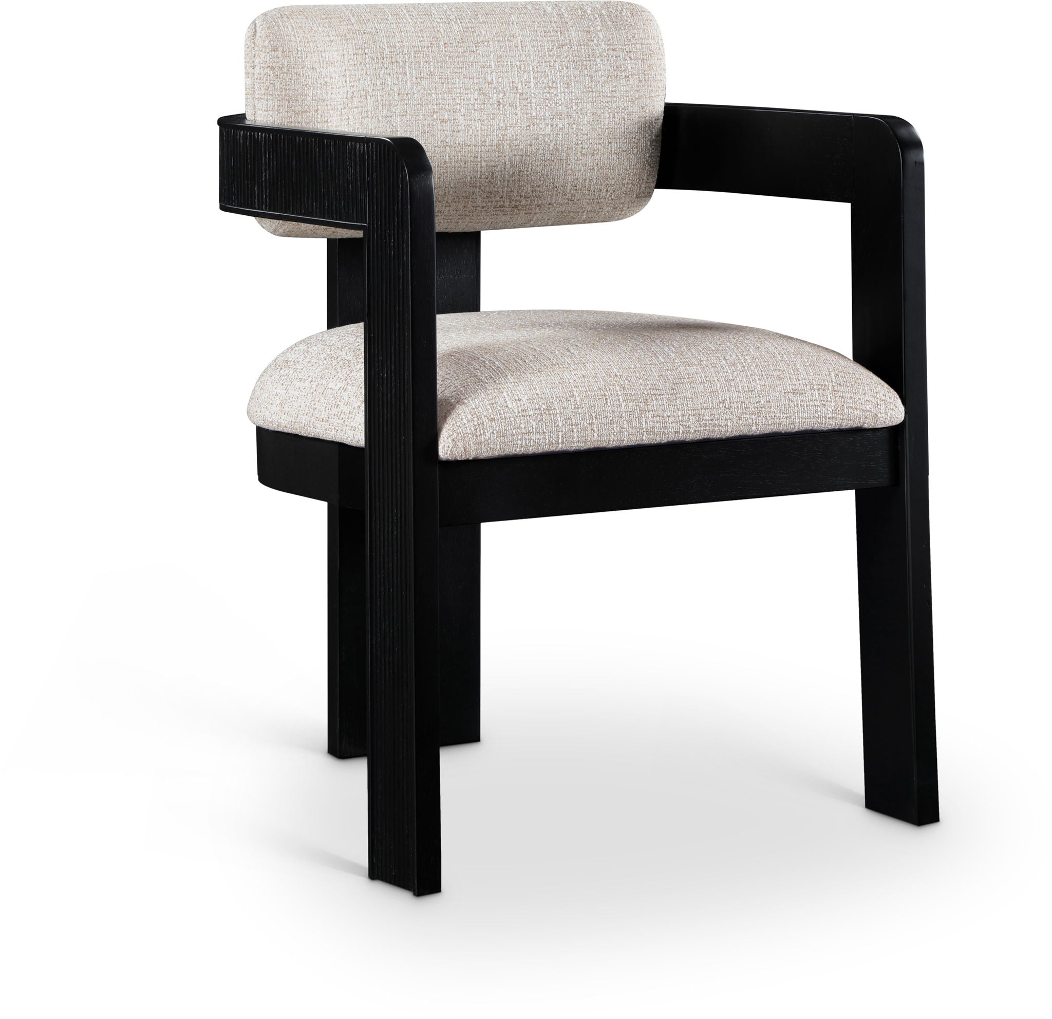 Sacha - Linen Dining Chair With Black Base (Set of 2) - Urban Living Furniture (Los Angeles, CA)
