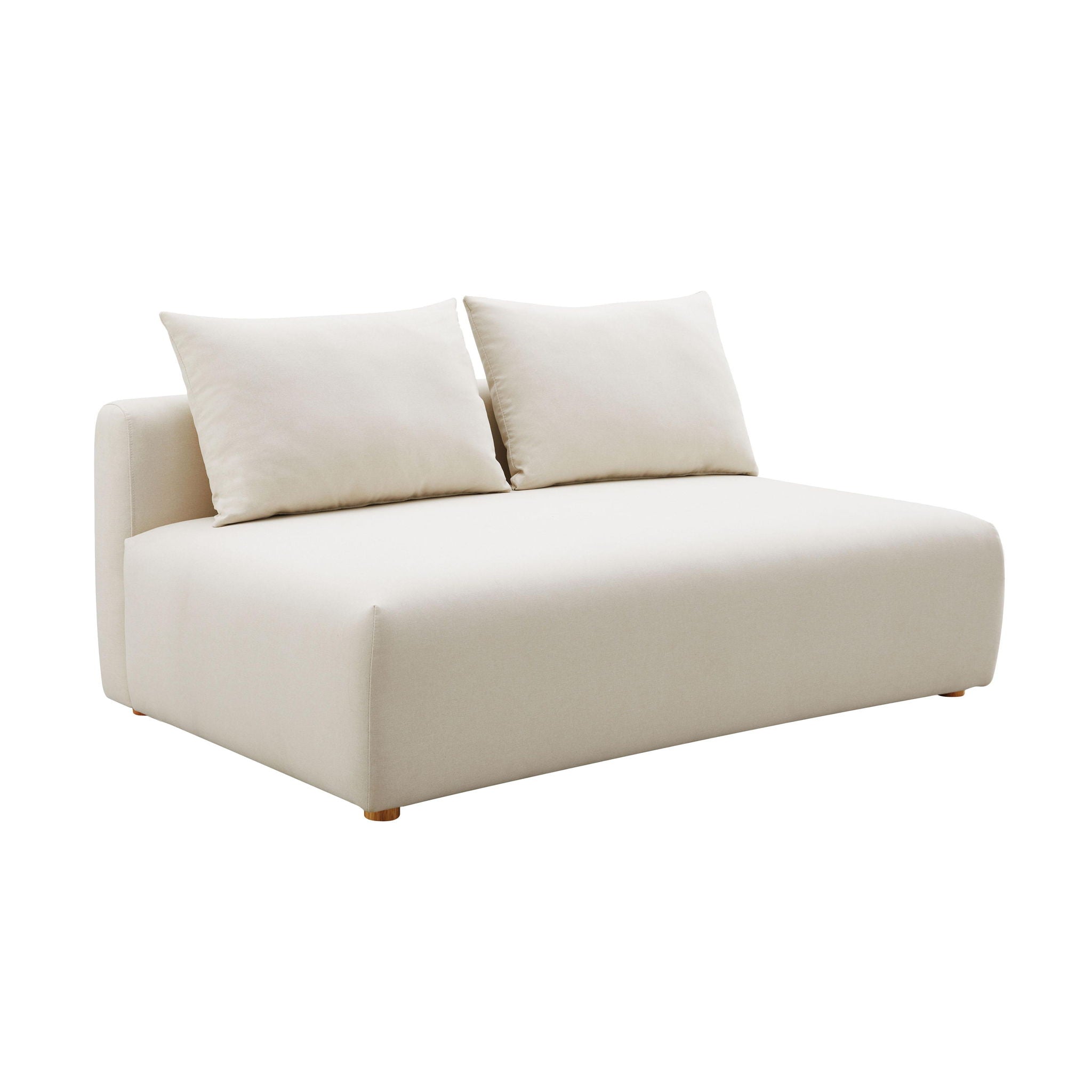 Hangover - Linen Modular Loveseat - Cream - Urban Living Furniture (Los Angeles, CA)