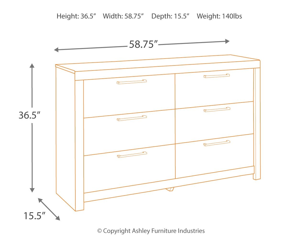 Derekson - Dresser, Mirror - Urban Living Furniture (Los Angeles, CA)