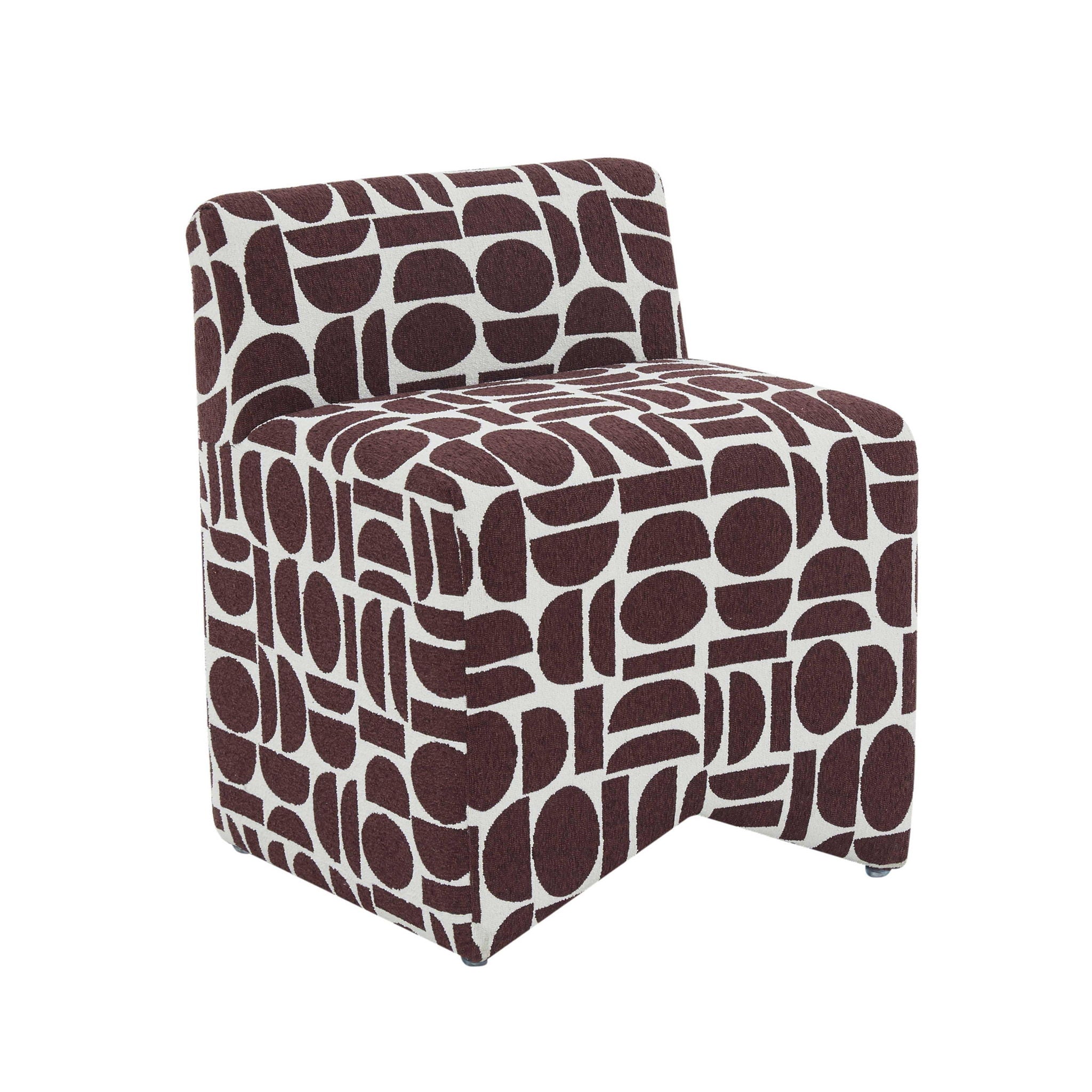 Pippa - Geometric Jacquard Weave Stool - Urban Living Furniture (Los Angeles, CA)