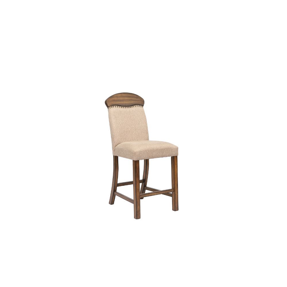 Maurice - Counter Height Chair (Set of 2) - Linen & Oak - Urban Living Furniture (Los Angeles, CA)