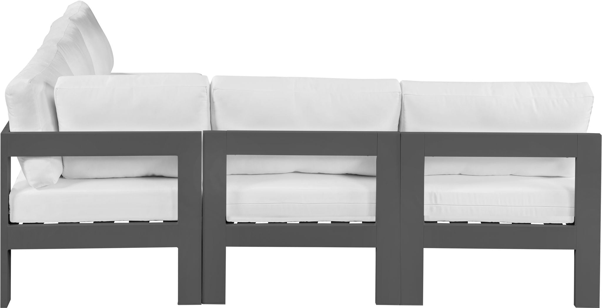 Nizuc - Outdoor Patio 5 Piece Modular Sectional With Gray Frame - Urban Living Furniture (Los Angeles, CA)