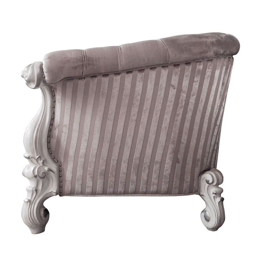 Versailles - Chair With 2 Pillows - Ivory Fabric & Bone White - Urban Living Furniture (Los Angeles, CA)