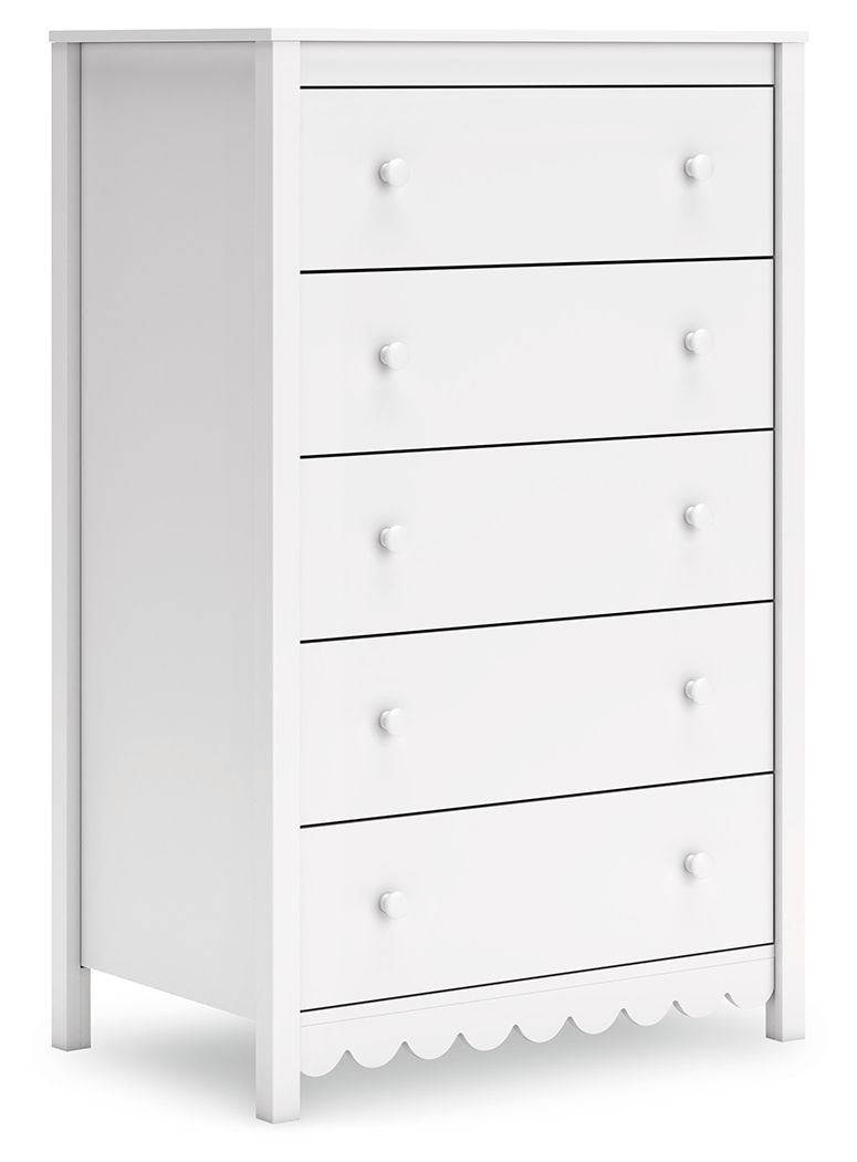 Hallityn - White - Five Drawer Chest - Urban Living Furniture (Los Angeles, CA)