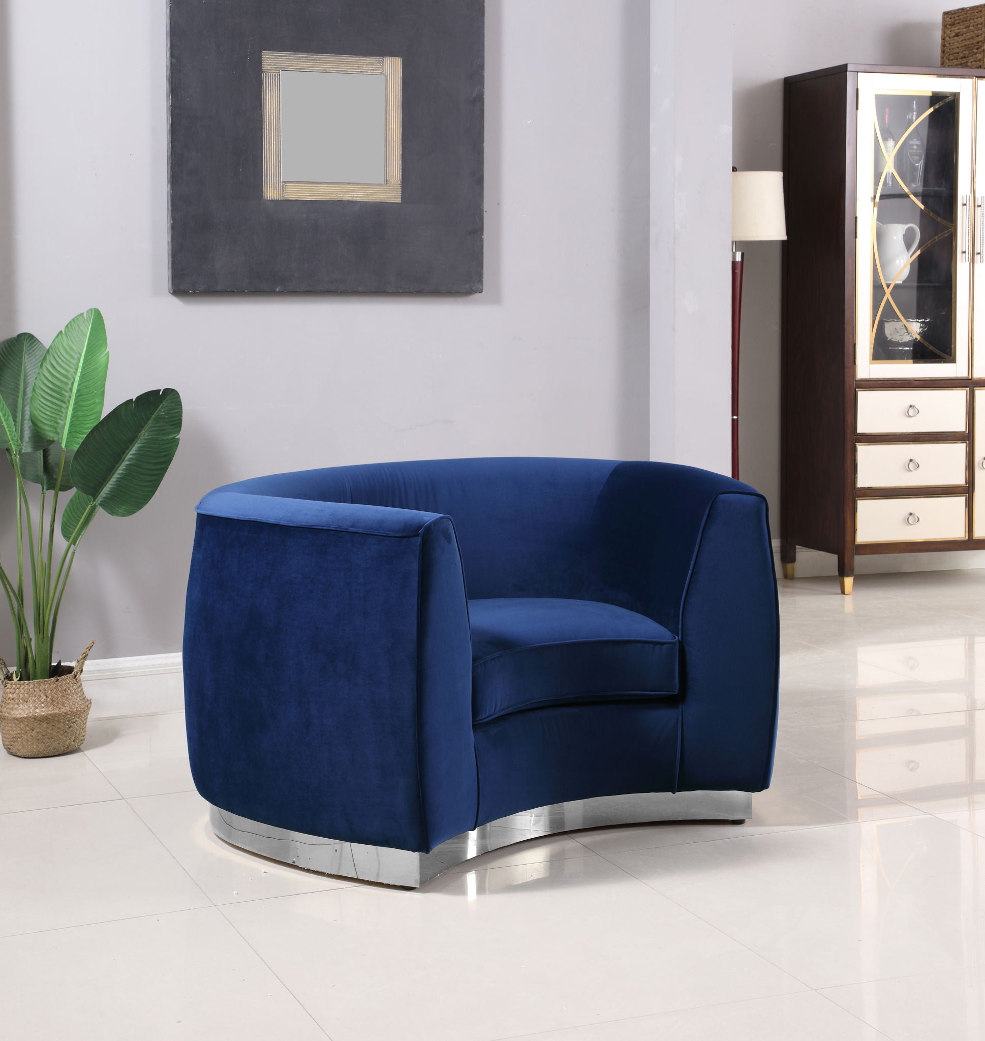 Julian - Chair with Chrome Base - Urban Living Furniture (Los Angeles, CA)