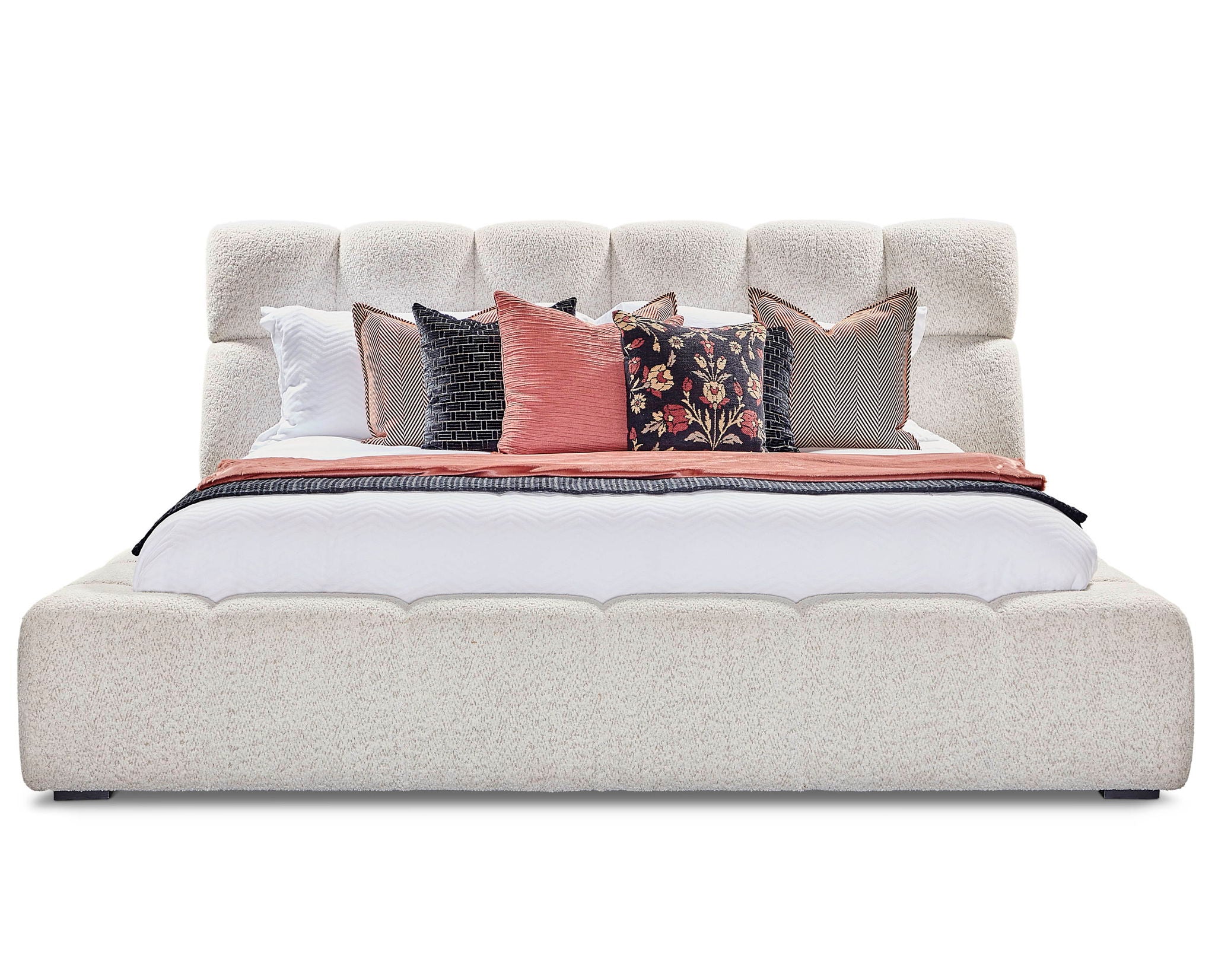 Escape - Fluffy River Rock Upholstered Bed - Urban Living Furniture (Los Angeles, CA)